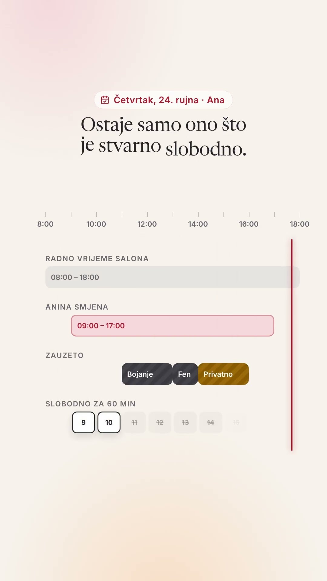 Kako Appointa zna kad je Ana slobodna?
